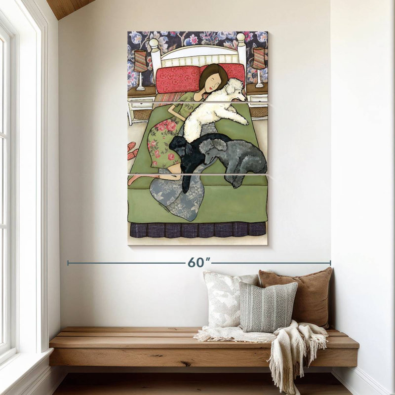 Brampt Napping Poodles, 50" H x 32" W