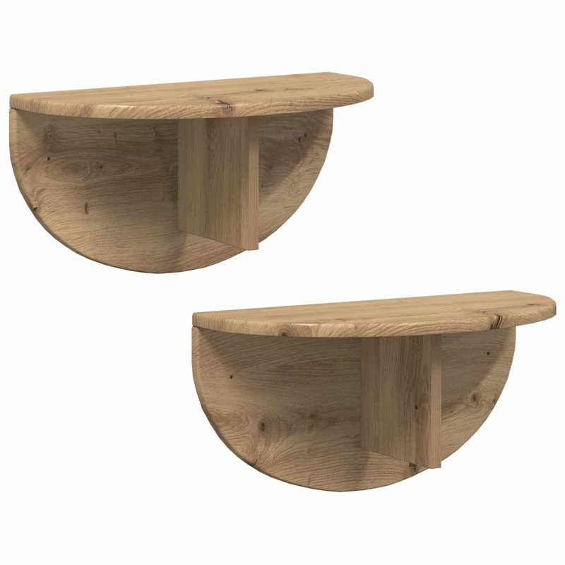Floating Shelf, 24cm H x 48cm W x 24cm D, Artisan Oak