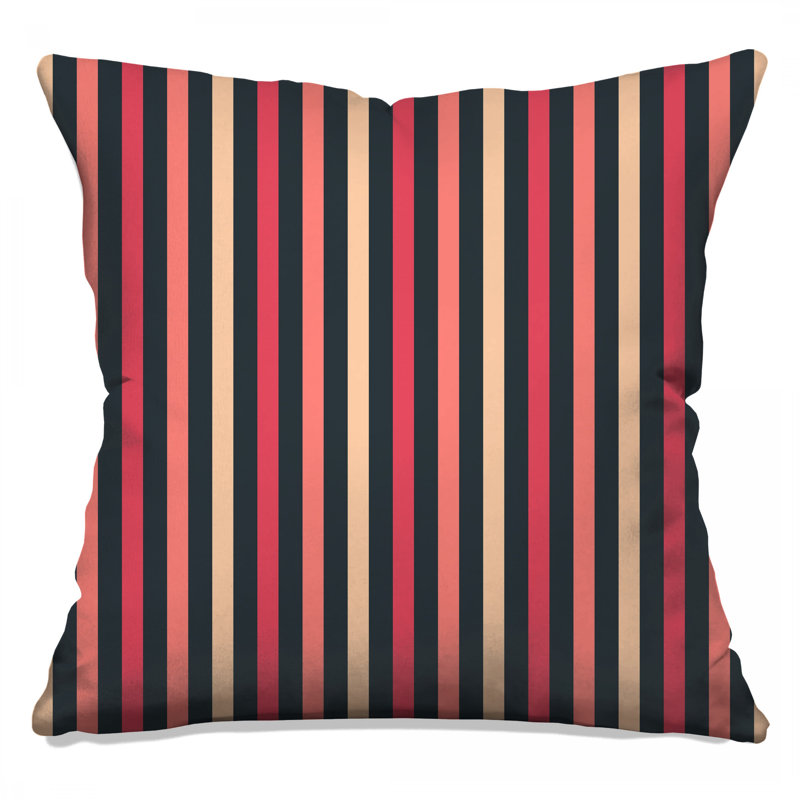 Vertical Striped Pattern Double Sided Throw Pillows, 20 x 20 inches
