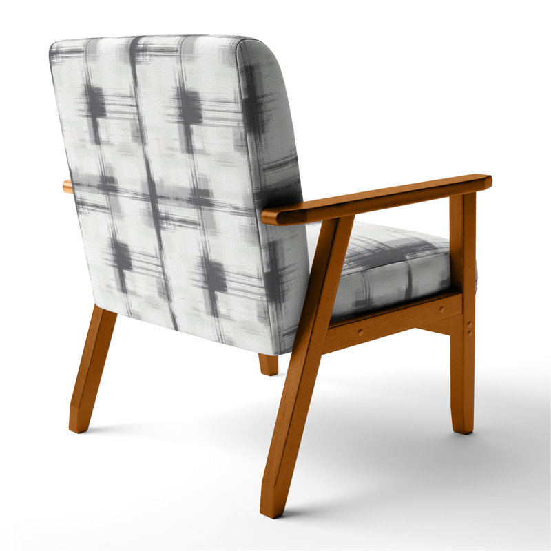 Chaise rembourrée Rustic Lodge, Accoudoirs carrés bruns
