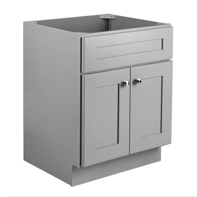 Gray 24 Inch Shaker Style Bathroom Vanity Cabinet