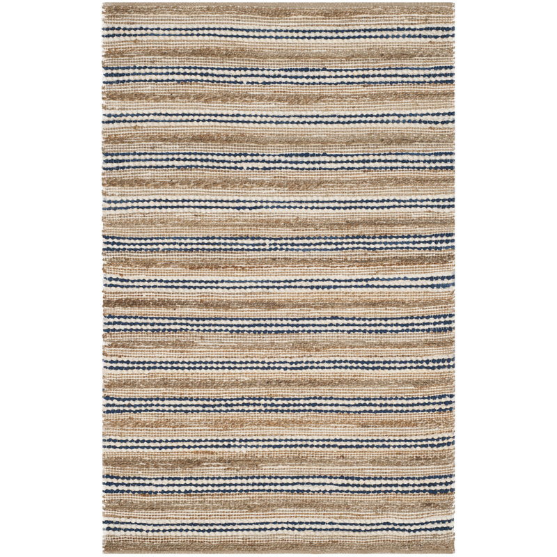 Tapis en coton tissé à la main Abhay, Rectangle 3 pi x 5 pi