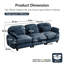 Canapé modulable moderne 3 places pour salon-431064779