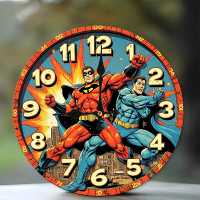 Horloge comique de super-héros