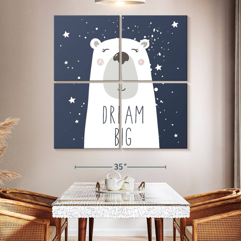 Ashelle Dream Big Bear, typographie, H 50 po x l 50 po