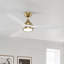 Ventilateur de plafond à flux d'air élevé 52 po avec lumière - moteur à courant continu silencieux et réversible, télécommande à 6 vitesses DEL 3CCT-1192589673-1192589676