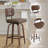 26" Counter Height Swivel Bar Stools,Pu Leather & Bentwood Back Bar Stools For Kitchen(Set of 2)-1265623850-1266185384