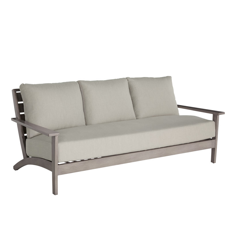 Canapé d'extérieur Kennebunkport, Welt + Standard Fill, Frond Chambray, Oyster