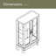 Armoire vitrée avec vitrine éclairée avec tablettes réglables en verre 2 portes et 1 tiroir avec ampoule incluse