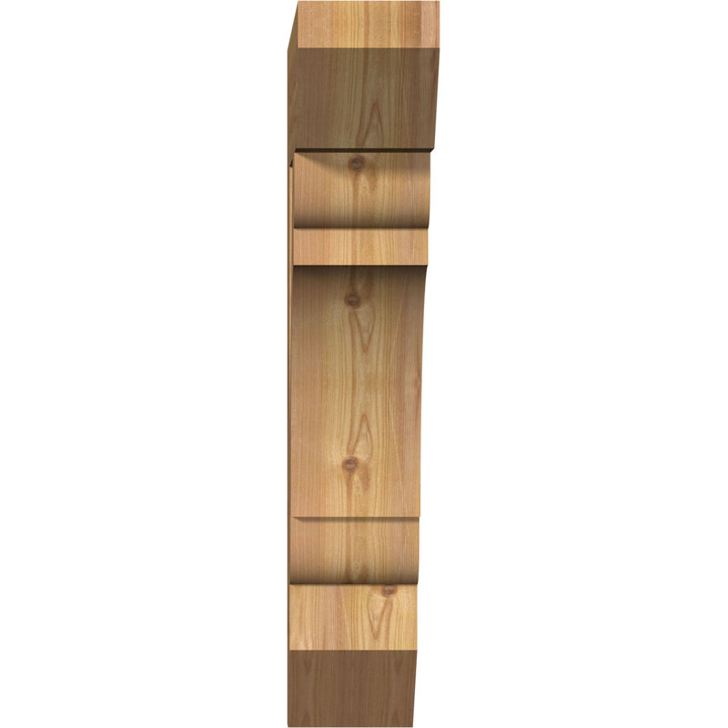 Support en bois / corbeau, Cèdre rouge de l'Ouest (lisse), 30"H x 5.5"W x 22"D