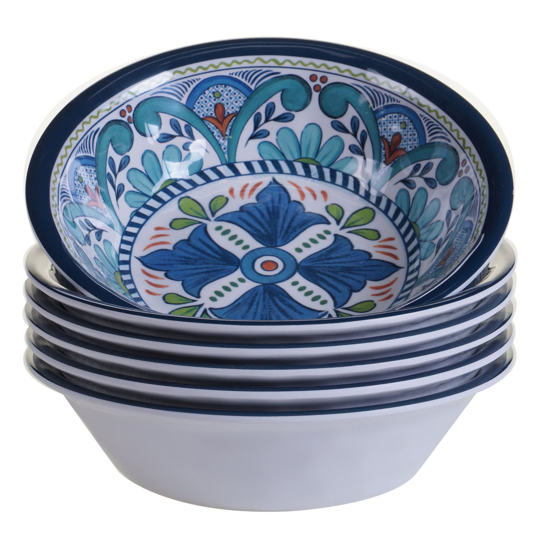 Talavera Heavy Weight Melamine Salad Bowl (Set of 6) Certified International