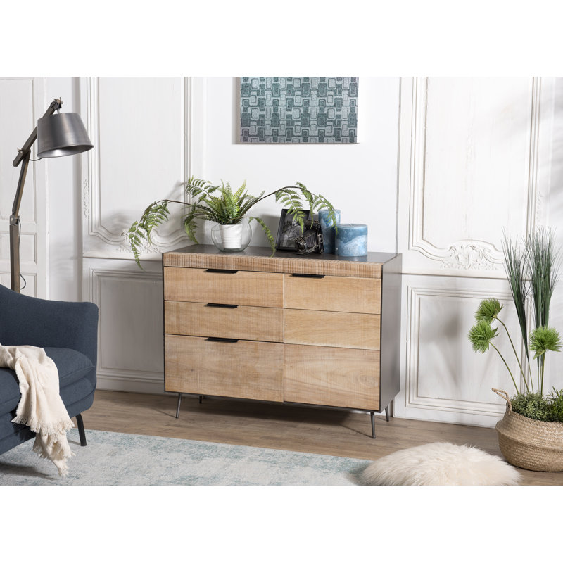 Ayala Solid Wood 106cm W 3 - Drawer Chest of Drawers