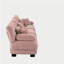 Canapé modulaire 3 places à assise profonde et canapé modulaire, canapé en chenille, meubles rembourrés doux et confortables pour salon, appartement, studio, bureau, rose chenille-1734732666