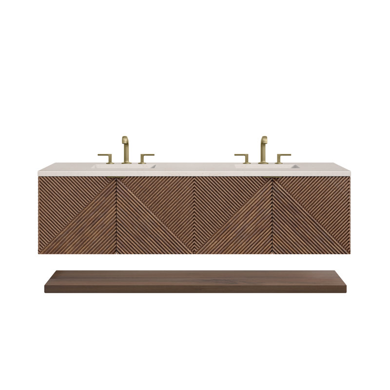 Marcello 72'' W Double Vanity, Eternal Marfil, 8" Widespread