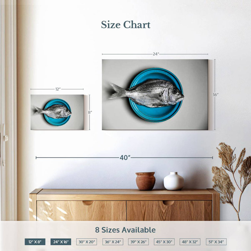 Yarlin Plate Of Fish, 16" H x 24" W