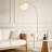 67" Adjustable Height Arched/Arc  Floor Lamp With Bulb, Feather Shade & Storage Drawer
