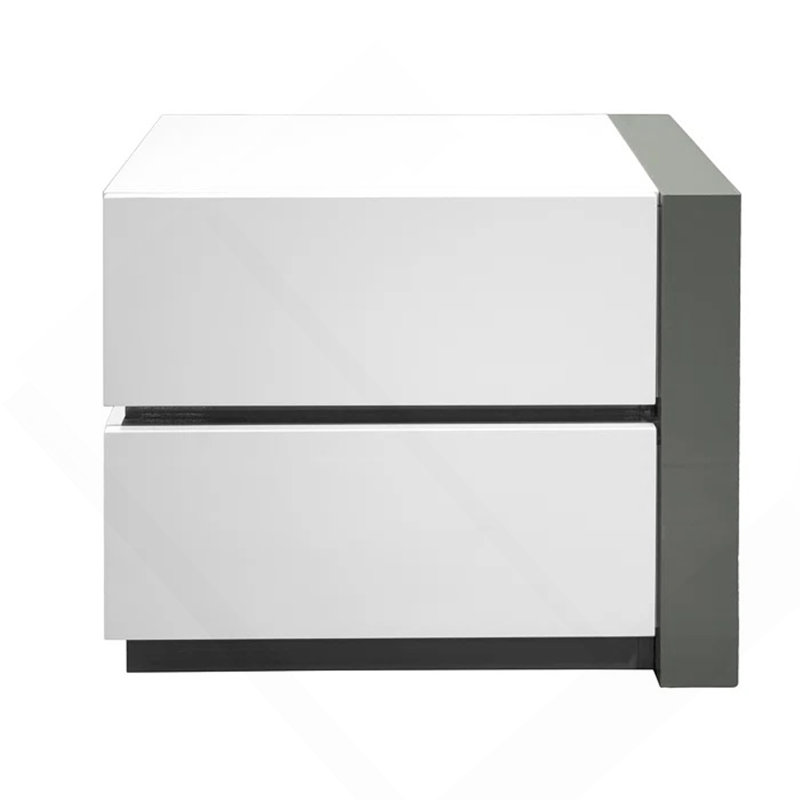 Table de chevet moderne avec 2 tiroirs