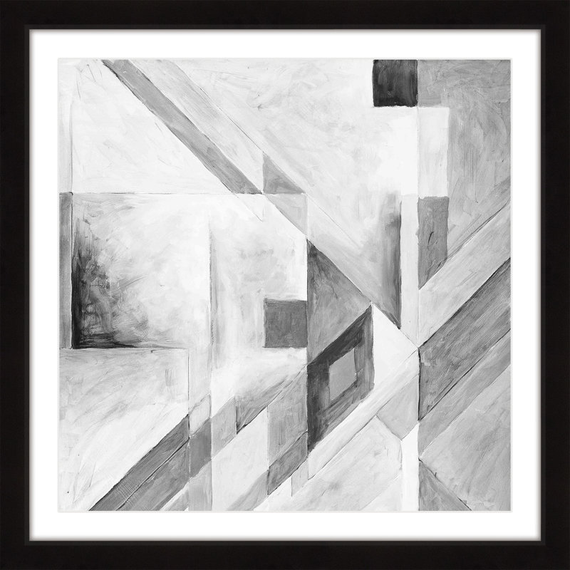 Cadre photo « modern translation », impression sur papier, H 32 po x l 32 po x P 1,5 po, Cadre noir
