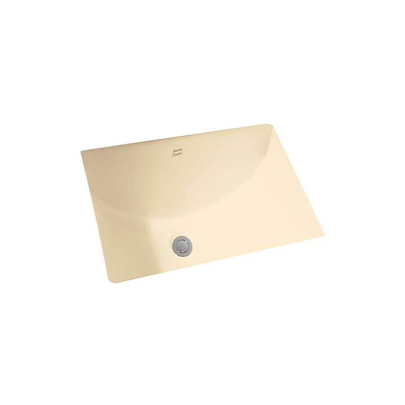 American Standard Studio 16.63'' Ceramic Rectangular Bathroom Sink with Overflow, Bone