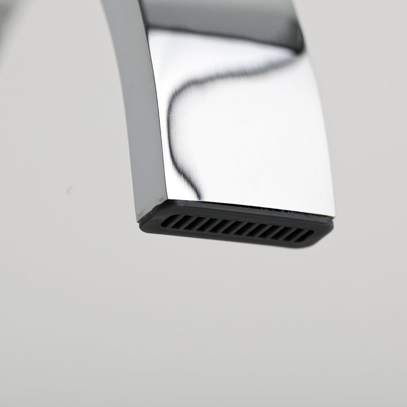 Devon Line2 Widespread 8" Bathroom Faucet + Universal Click-clack Drain – Matt Black, Polished Chrome