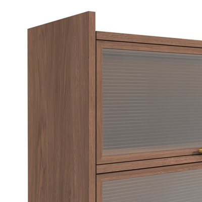 44" Kitchen Pantry Cabinet, Modern Storage Cabinet With 3 Doors Ample Storage Space for Kitchen,Office,Hallway