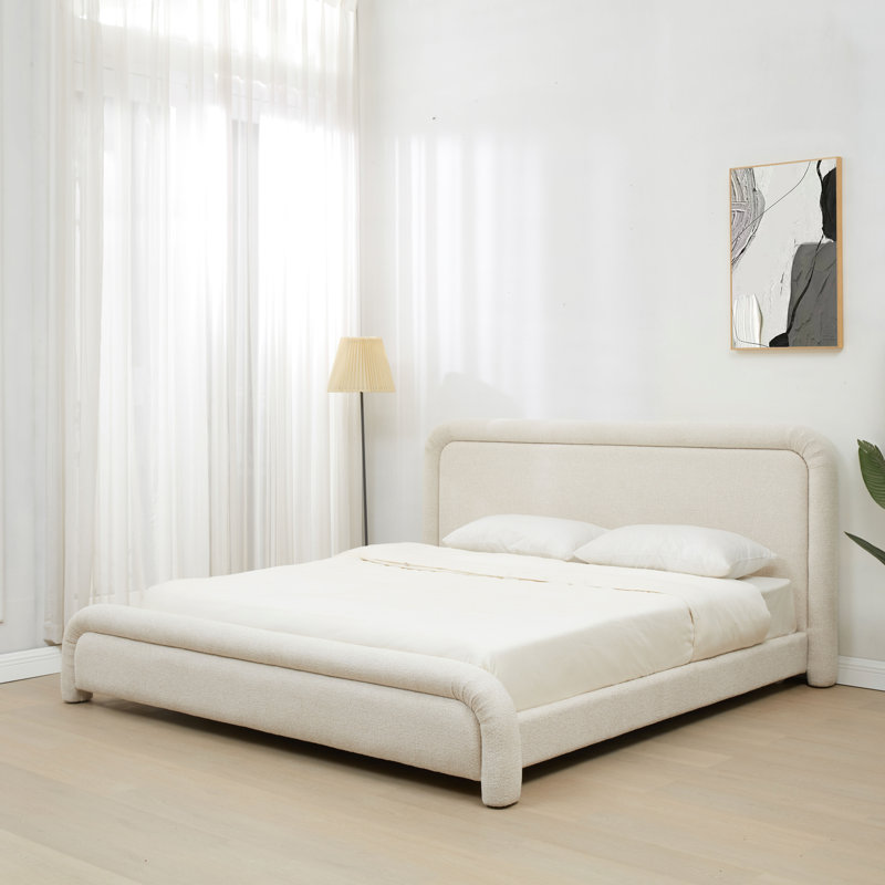 Adelle Chenille King Bed, Cream, King