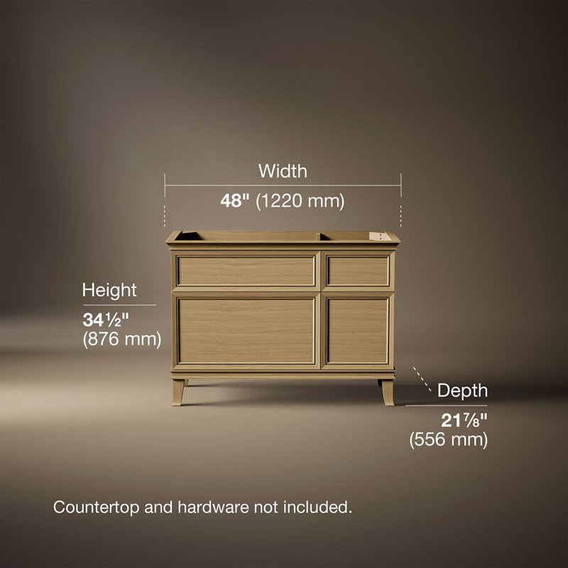 Artifacts 48 In. Bathroom Vanity Cabinet, Cream