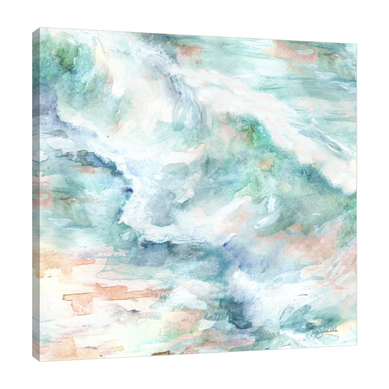 Vagues océaniques VI - Toile tendue, H 48 po x l 48 po x P 1,5 po