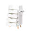 Armoire de rangement pour salon 4 couches avec 2 supports pour sèche-cheveux et 4 tiroirs - Barber Styling Station Organiser-592030547