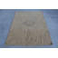 Tapis beige en laine à motif patchwork rétro 54,3 x 68,5 po