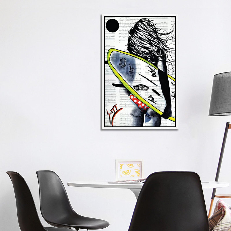 Beach Calling by Brandon Scott - Print on Canvas, 101.6 cm H x 66.04 cm W, White Framed Canvas