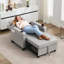 Sofa Bed Convertible 3 in 1 Sleeper Chair Bed with Adjustable Backrest Pull Out Sofa Single Sofa Bed Chairs for Small Space Living Room-128216651-121517227