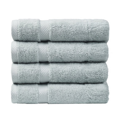 SOFE H&L | OLEA Luxury Turkish Cotton Set of 4 Hand Towel Light Blue | Soft, Plush, and Hotel Quality