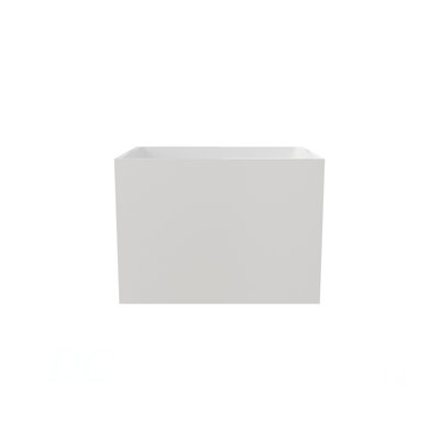 35" Free Standing Soaker Acrylic Bath-Tubs, Rectangular Shape Soaker Hot Tub (White)
