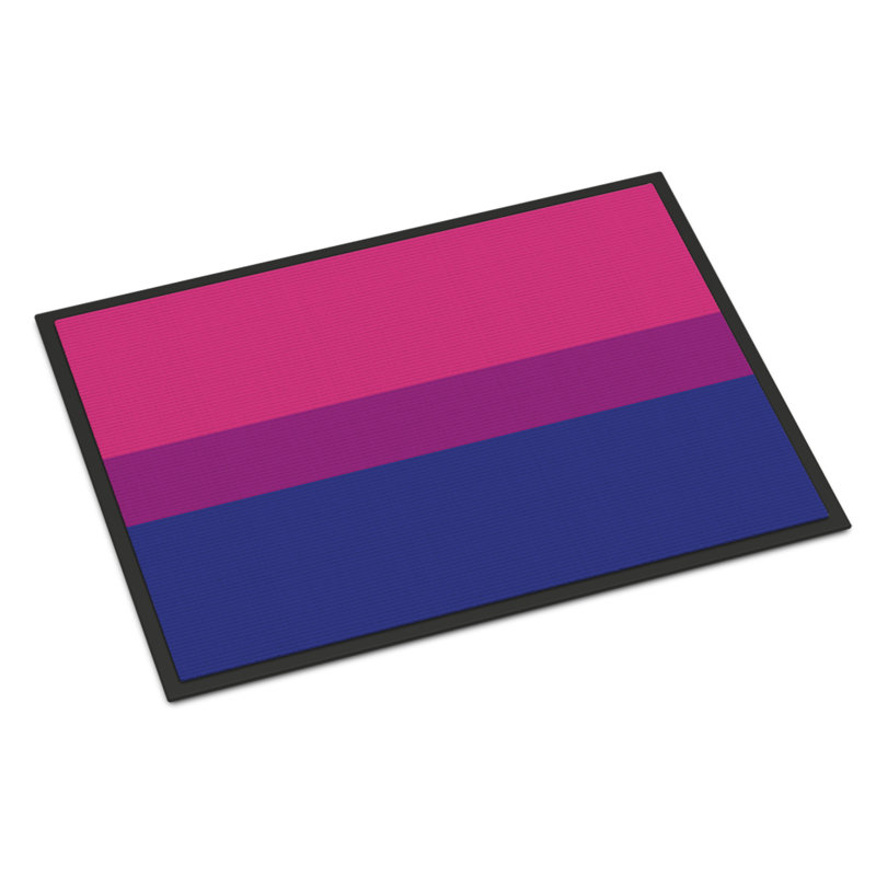 Tapis de porte USA Gay Pride, l 18 po x L 27 po, Fierté bisexuelle