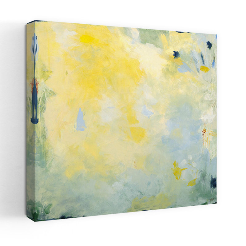 «Out Comes The Sun», art contemporain abstrait, H 36 po x l 36 po