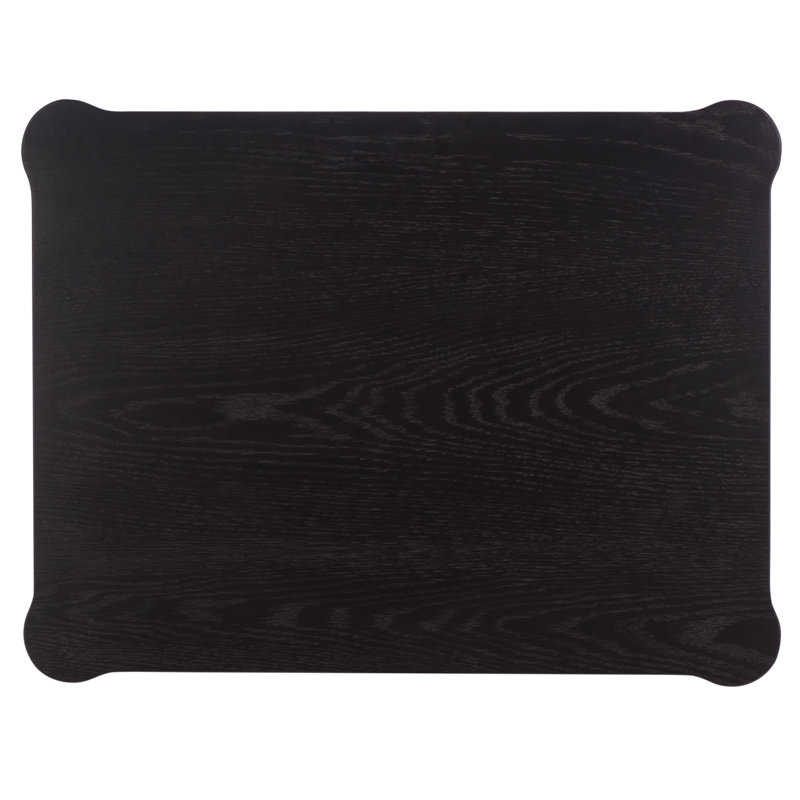 Shelbie 1 Drawer Reeded Nightstand, Black