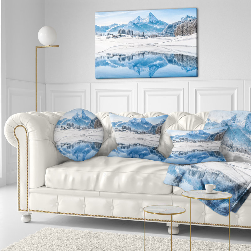 Coussin Icy Winter Mountain