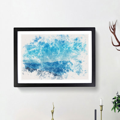 Blue Mountain Range in Annecy France - Picture Frame Painting Print