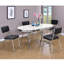 Ensemble de chaises d'appoint noires et chromées (ensemble de 2)-926875761
