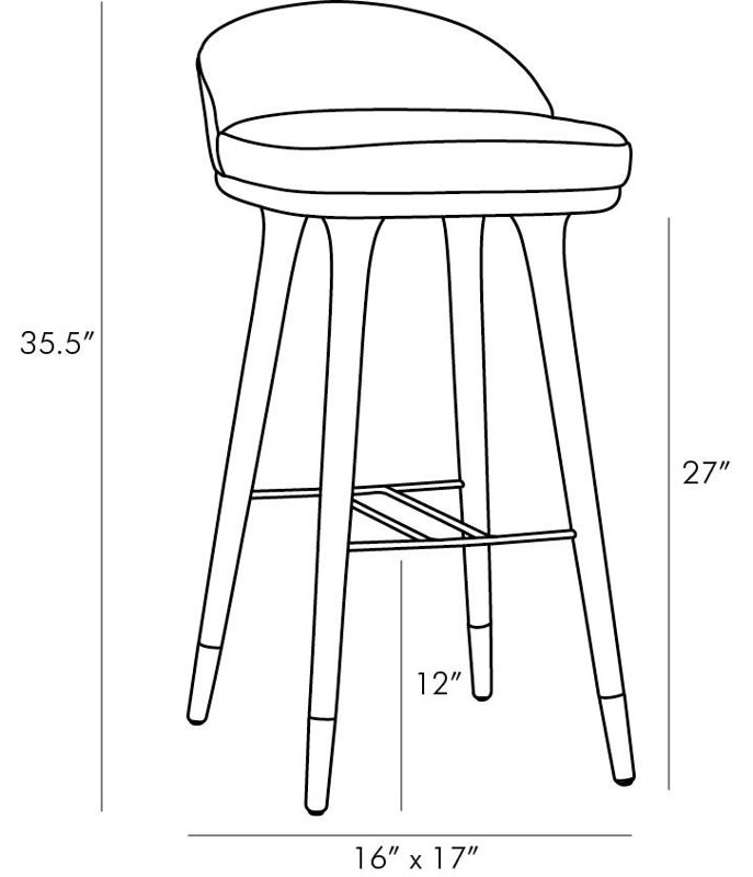 Walsh Upholstered Stool, Bar Stool (31" Seat Height)