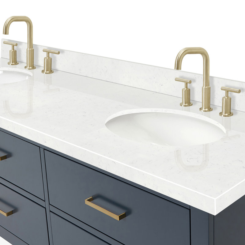 Macmullin 72.25'' W Double Vanity, Midnight Blue, 60"