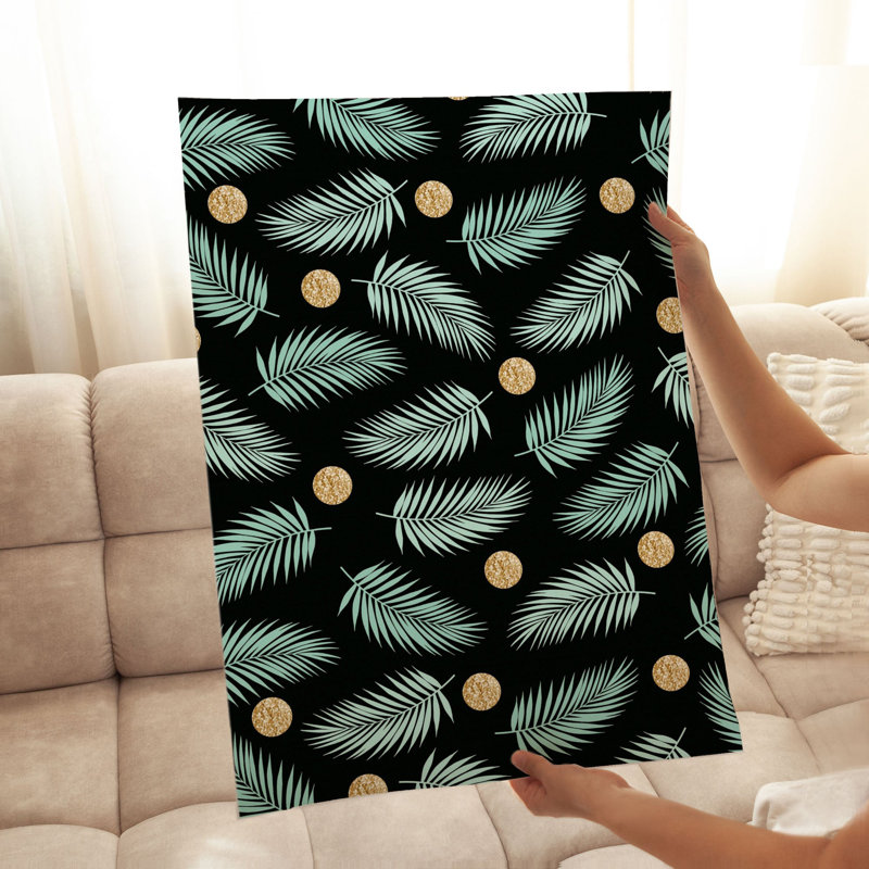 Motif de feuilles tropicales botaniques II, H 36 po x l 24 po