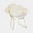 17.5'' H Faux Leather Upholstered Metal Armchair-895115927-874802887