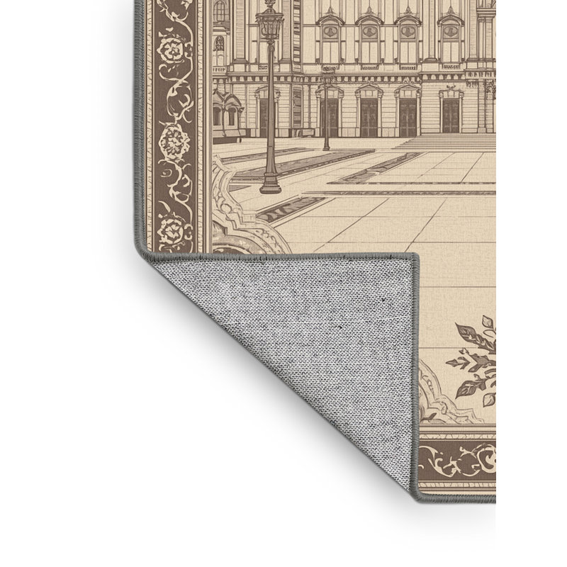 Tapis oriental gris délavé à la machine Pelico Madrid Royal Palace, 8 x 10