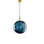 Modern Indoor Pendant Light – Ribbed Globe Glass Shade Ceiling Light for Kitchen-710765892