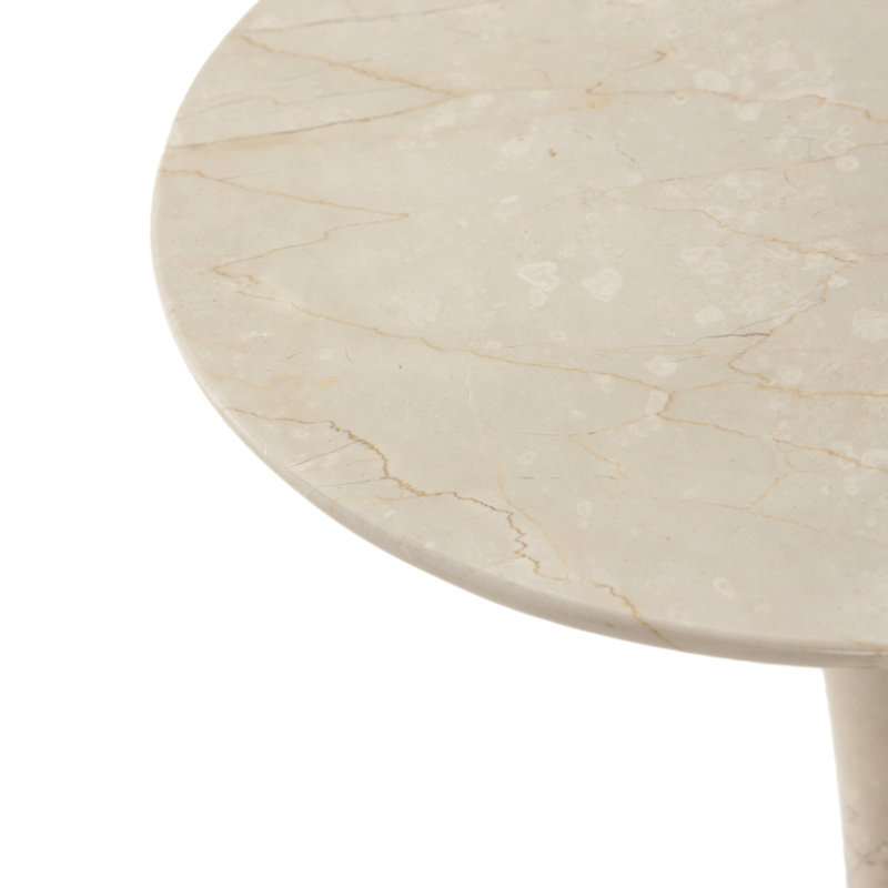 Poli Marble End Table, Cream Marble