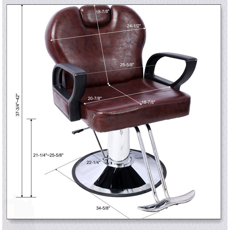 Heavy Duty Hydraulic Barber Chair With Reclining Function And Extra Wider Seat For Comfortable Salon Experience