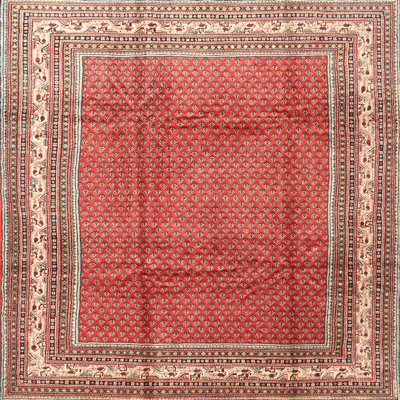 Tapis noir/rouge/beige traditionnel Waalwijk
