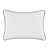 Blanc / bordure grise